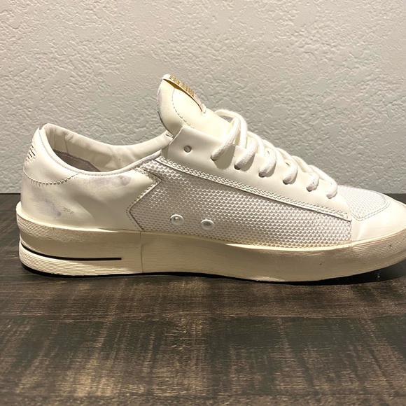 Men’s Golden Goose Stardan in White Mesh with Black Star Size 42 (9 US) - Picture 11 of 15